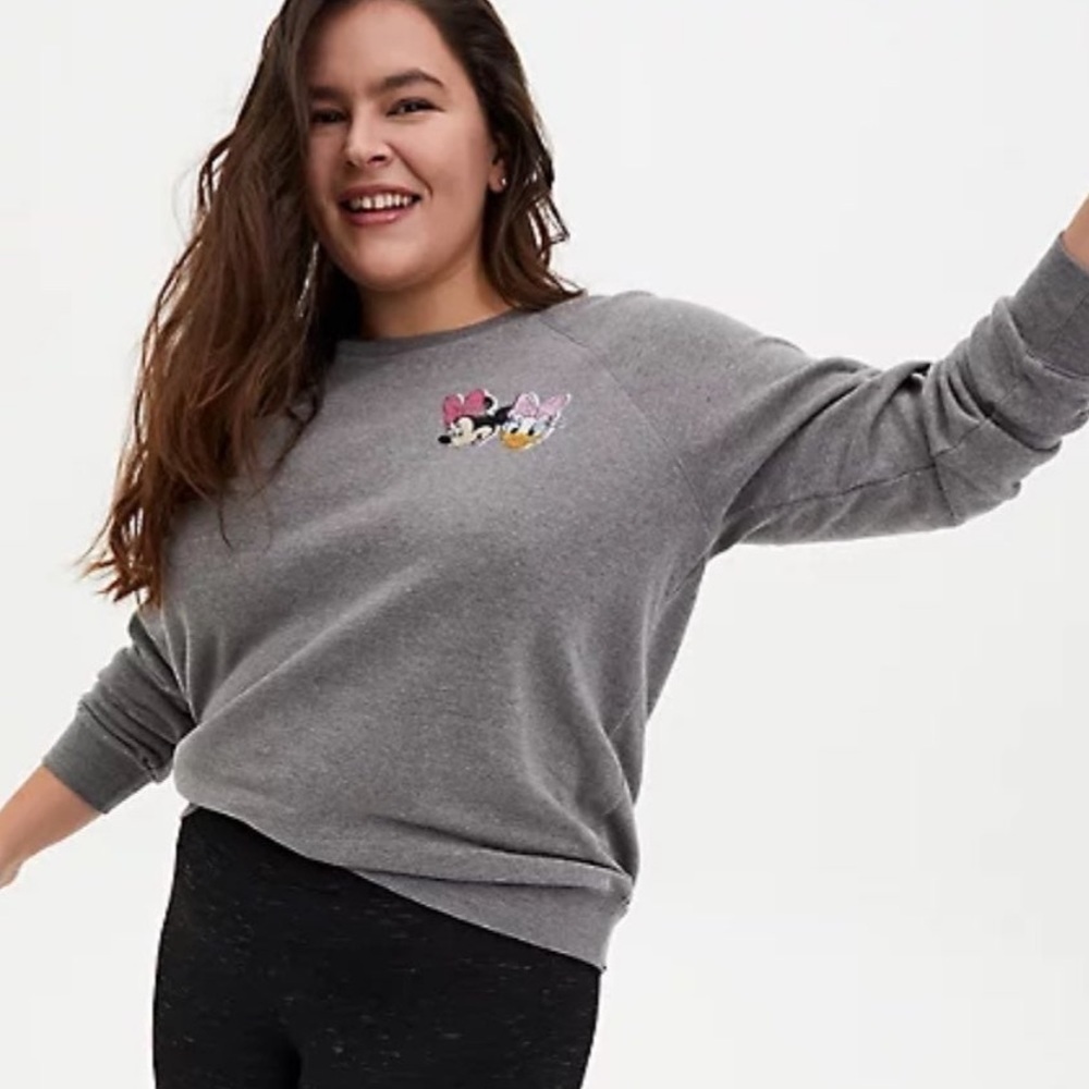 Torrid Minnie & Daisy Grey Sweatshirt
